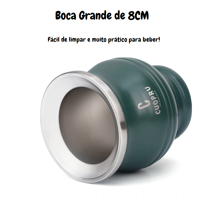 Conjunto Completo de Cuia para Erva Mate: Cuia em Aço Inoxidável com Parede Dupla, Bombilla e Separador.